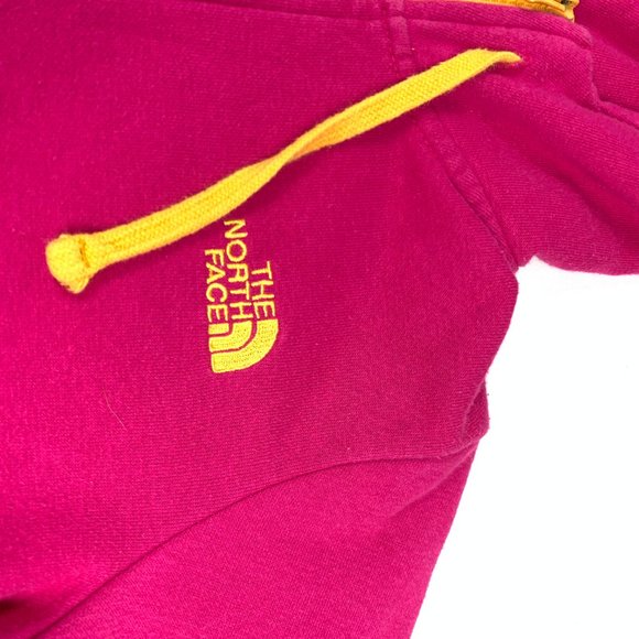 The North Face Women's Full-Zip Hoodie - Pink and Yellow, XS - Picture 5 of 10